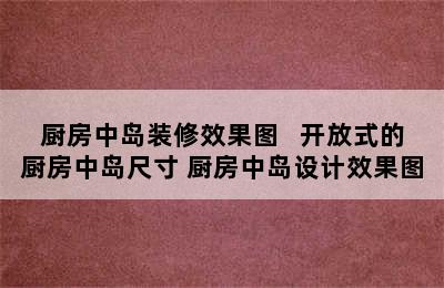 厨房中岛装修效果图   开放式的厨房中岛尺寸 厨房中岛设计效果图